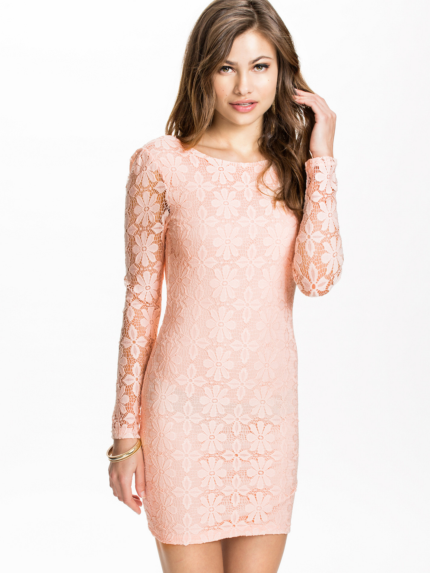 F2323-2 Floral Lace Bodycon Dress